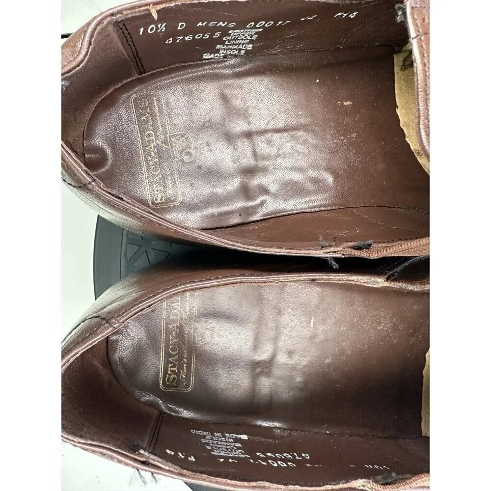 VINTAGE Stacy Adams Men's Brown Leather Loafers Size 10.5 D